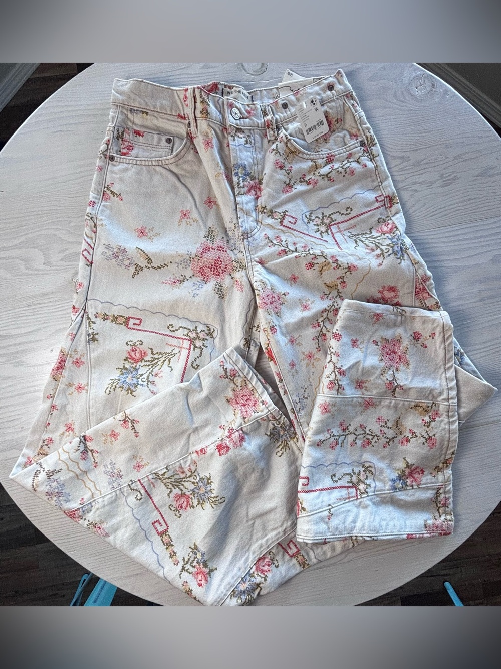 Free People We The Free - Eden Printed High Slouchy Jeans Size 29 - Picture 5 of 8